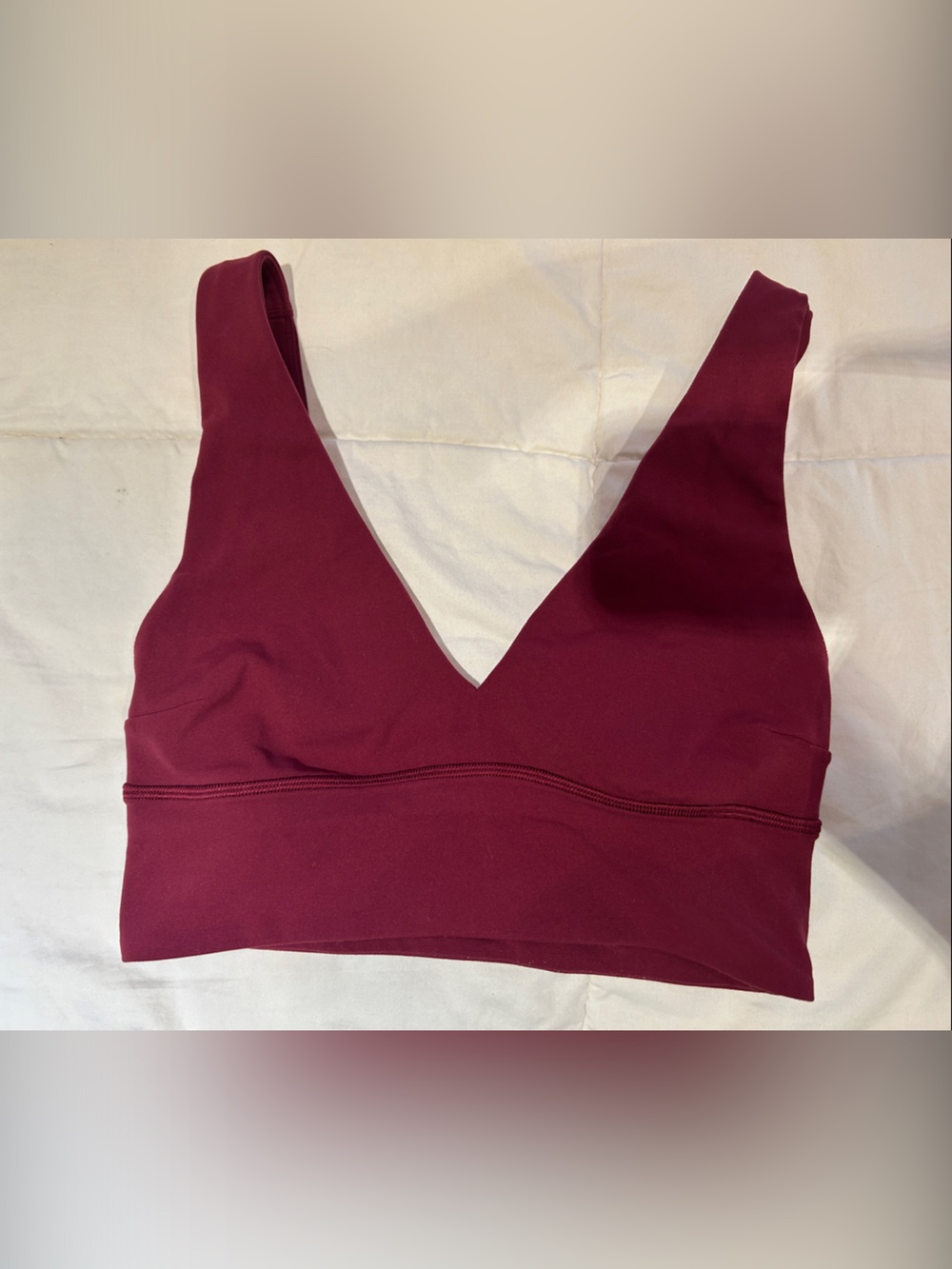 lululemon athletica Plum V-Neck Sports Bralette